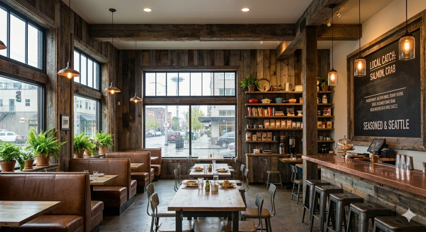 F&B Restaurant Interior showing our dining area and pizza oven