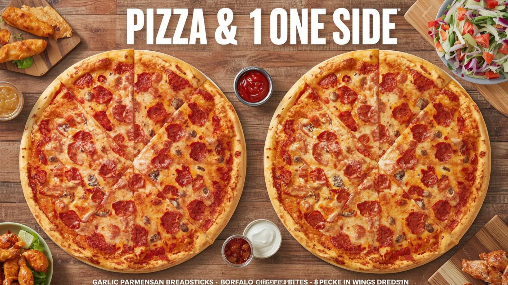 18-Inch Party Bundle featuring 2 pizzas and 1 side order